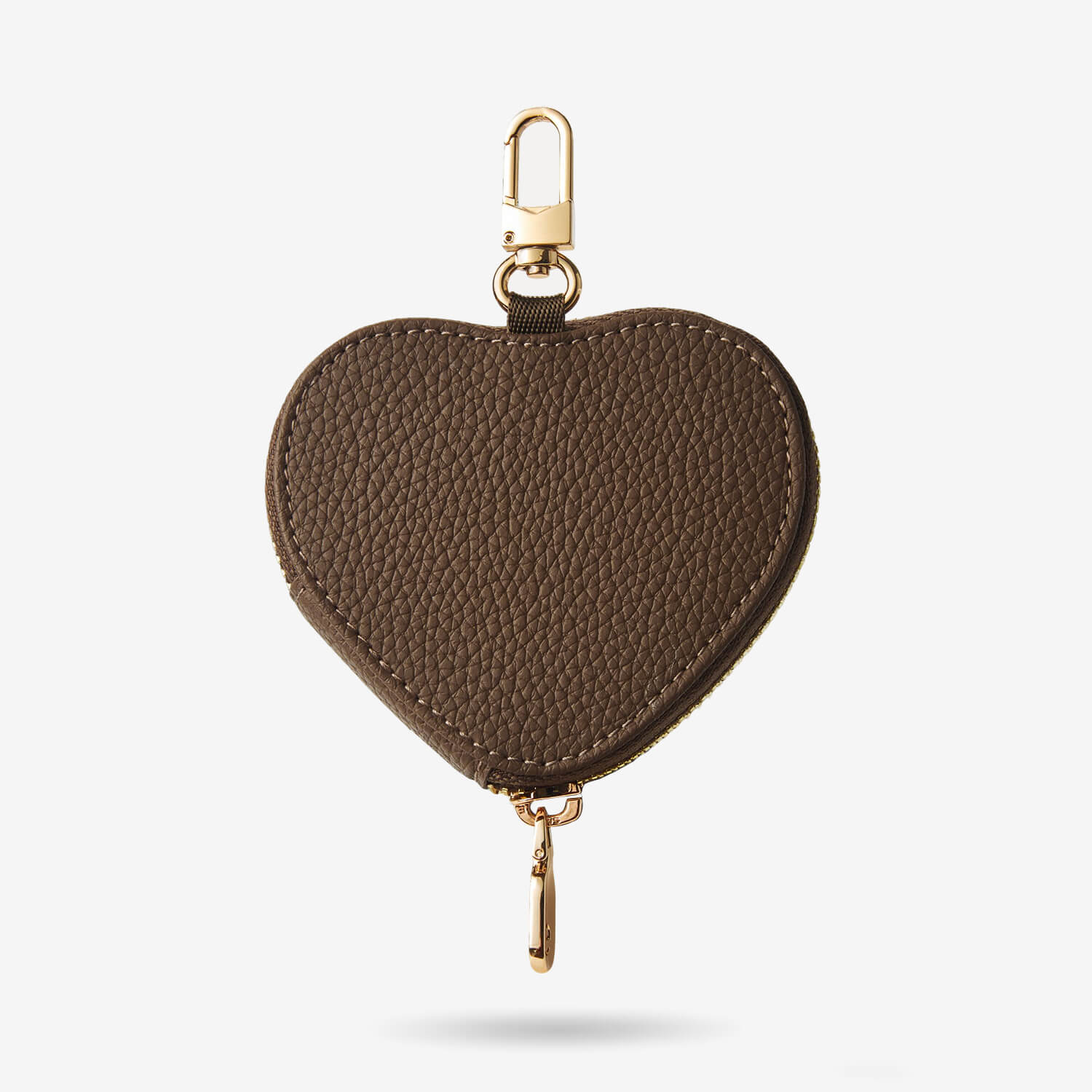 cute heart pouch mocha