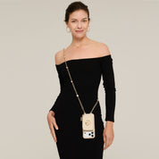 キャンディチェーンキット - マグネット式分離型ウォレットiPhoneケース（パールチェーン＆グリップ付き）