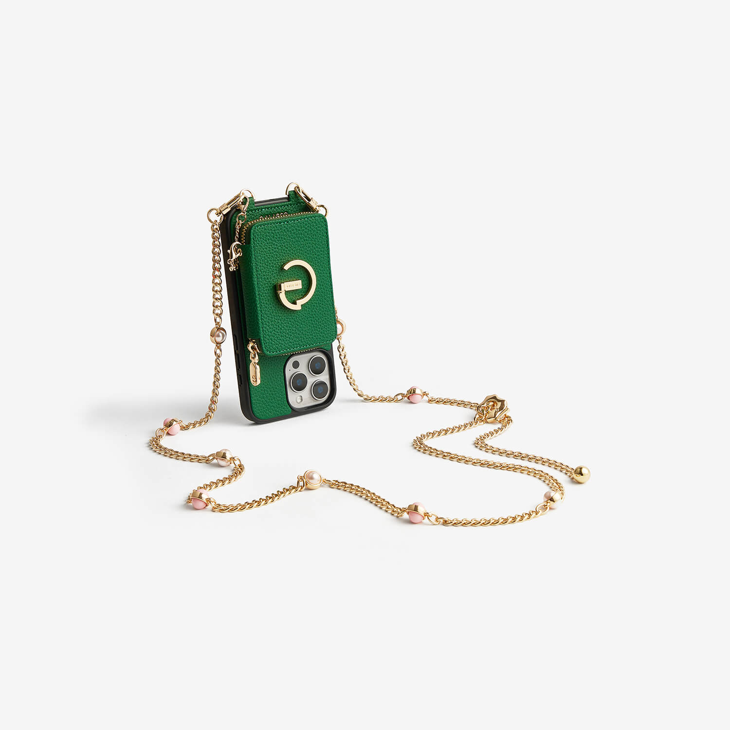 Candy Chain Kit- Magnetic Separable Wallet iPhone Case with Pearl Chain & Grip - iPhone 17 Pro Max