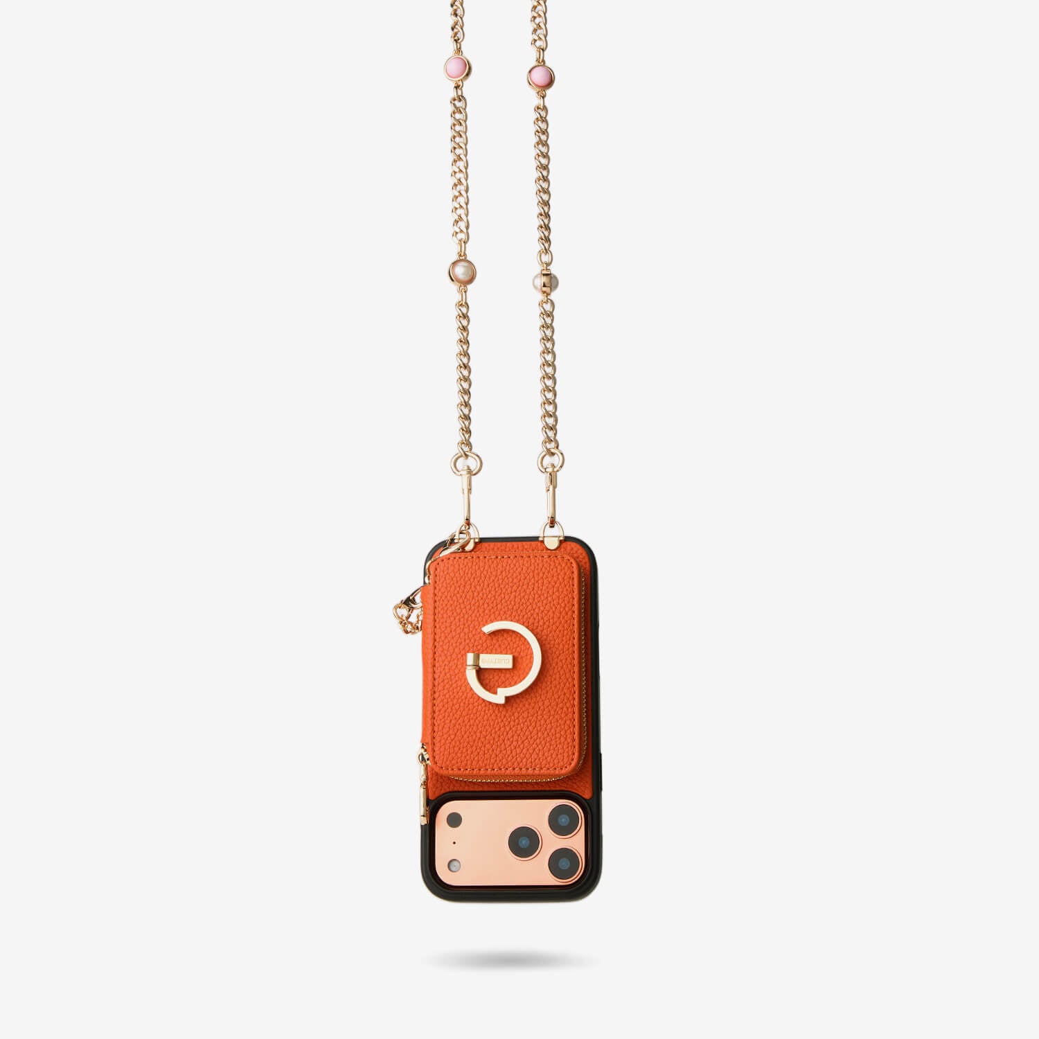 Candy Chain Kit- Magnetic Separable Wallet iPhone Case with Pearl Chain & Grip