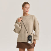 phone case with chain Black