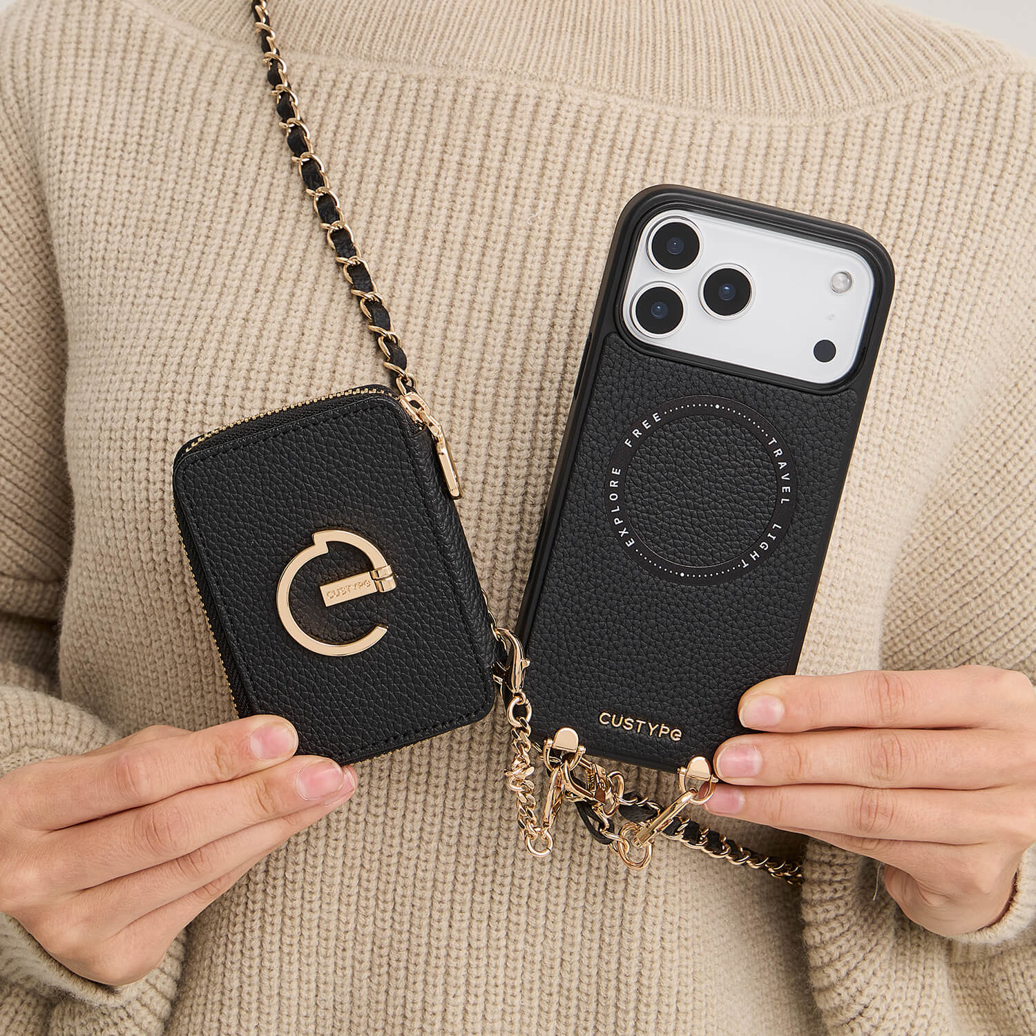 Leather iphone case crossbody iPhone17pro