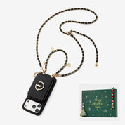 Magnet Wallet Crossbody Phone Case Black