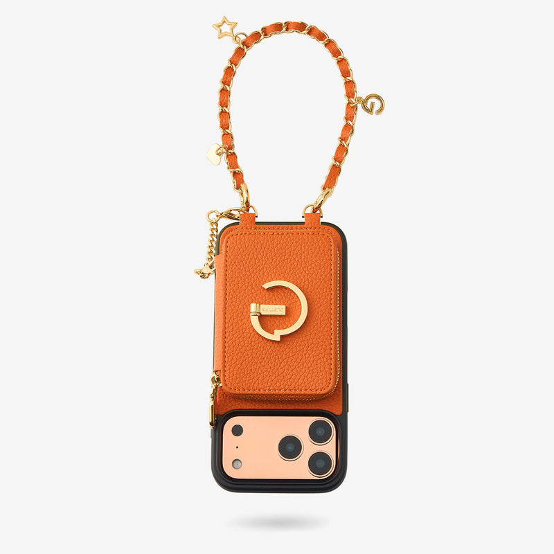 Allure Chain Series- Protective Wireless Charging Wallet Phone Case with Wristlet Allure Chain Series- Protective Wireless Charging Wallet Phone Case with Wristlet