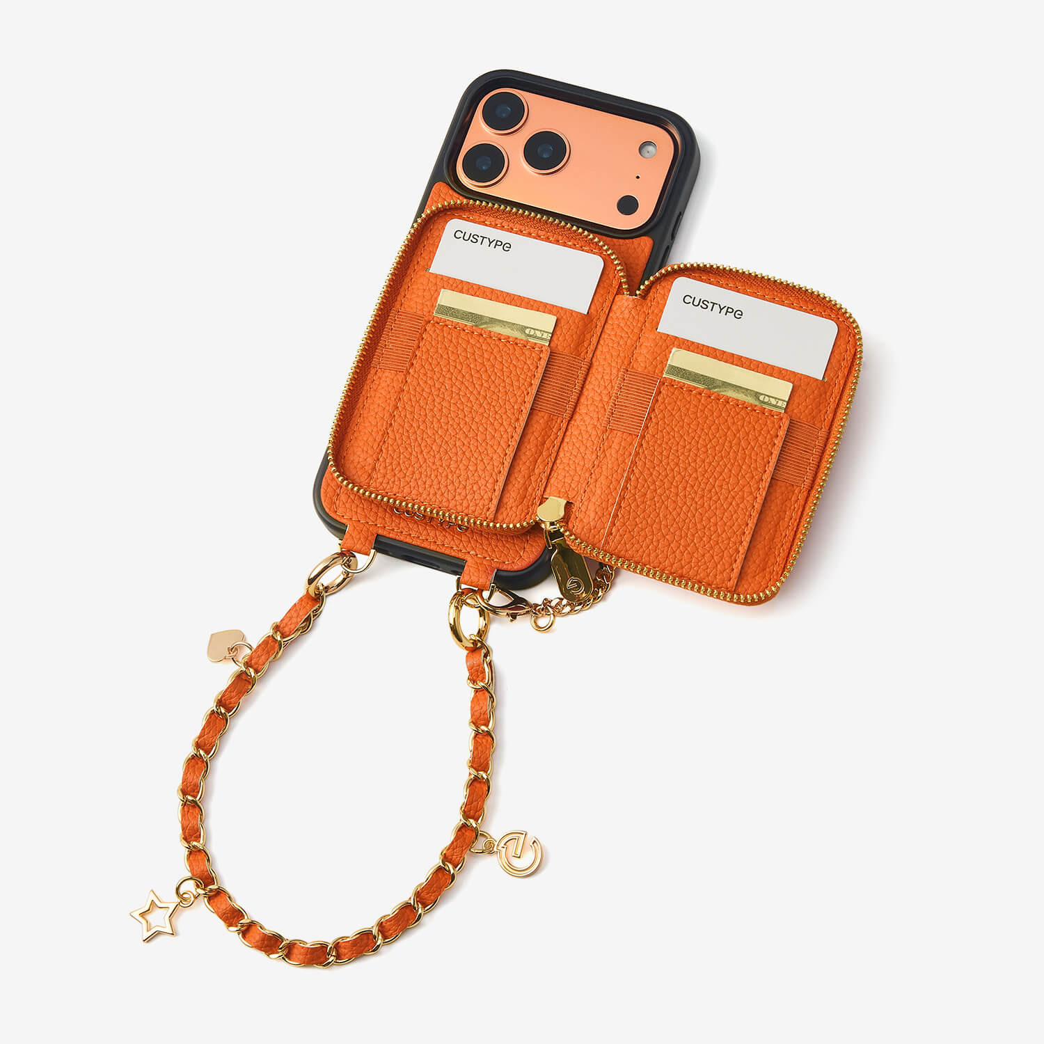 Custype iPhone 12シリーズケース、カードホルダーとストラップ付き