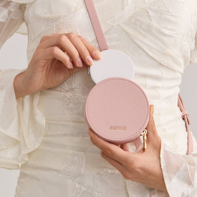 Light Pink Round pouch for storage