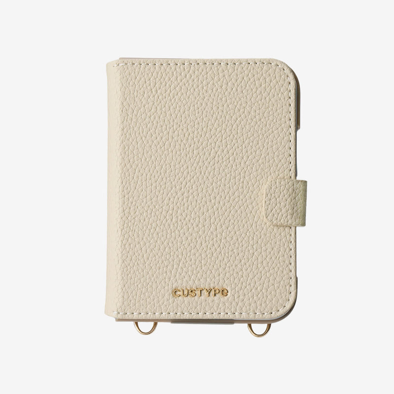 Beige iPhone 18 Ultra folio wireless charging phone case