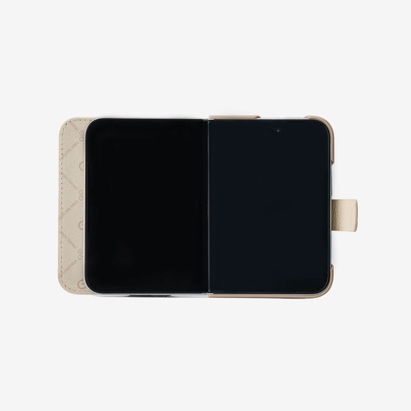 Beige folio-style iPhone Ultra Leather phone case