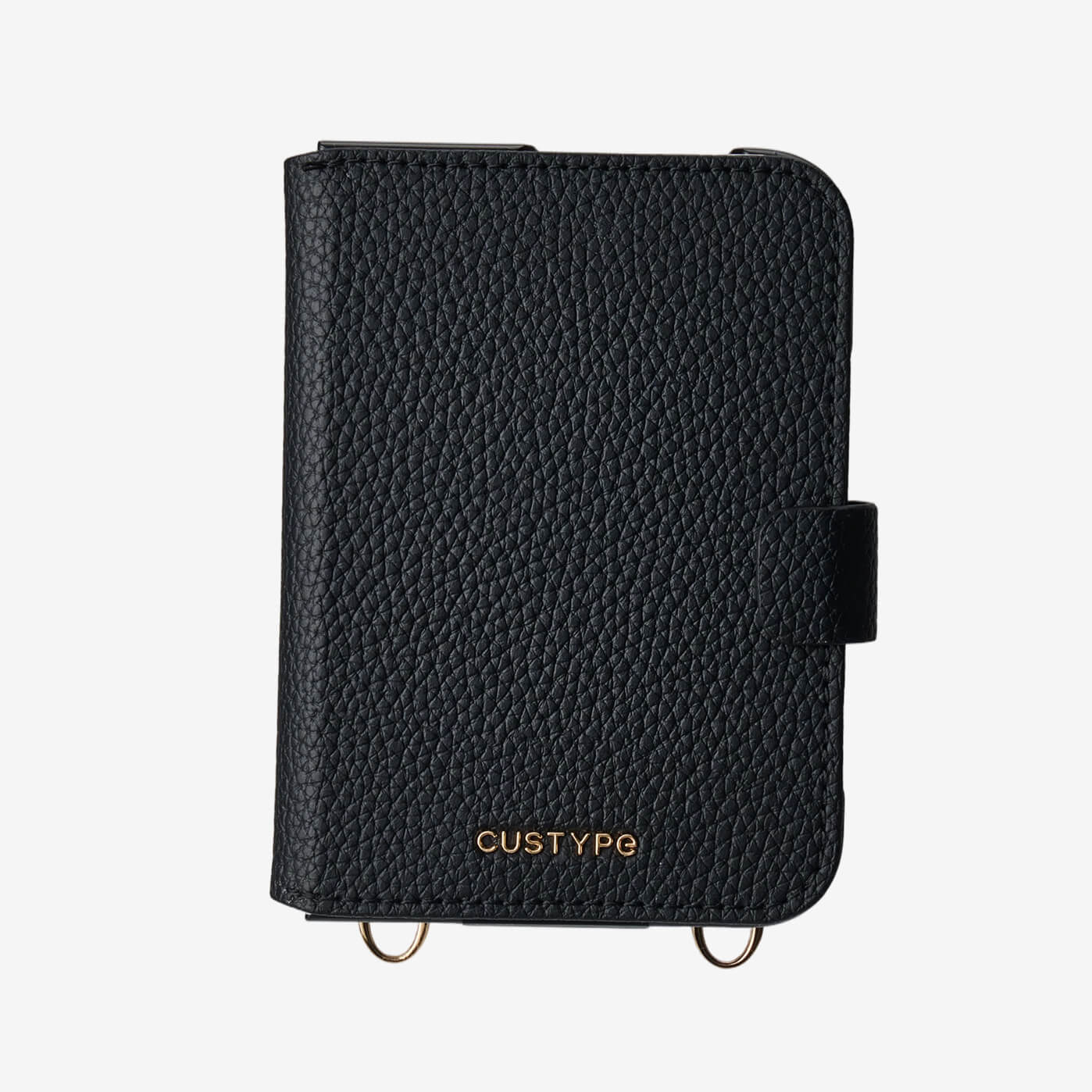 Aesthetic black leather iPhone 18 Ultra folio case with Magnetic