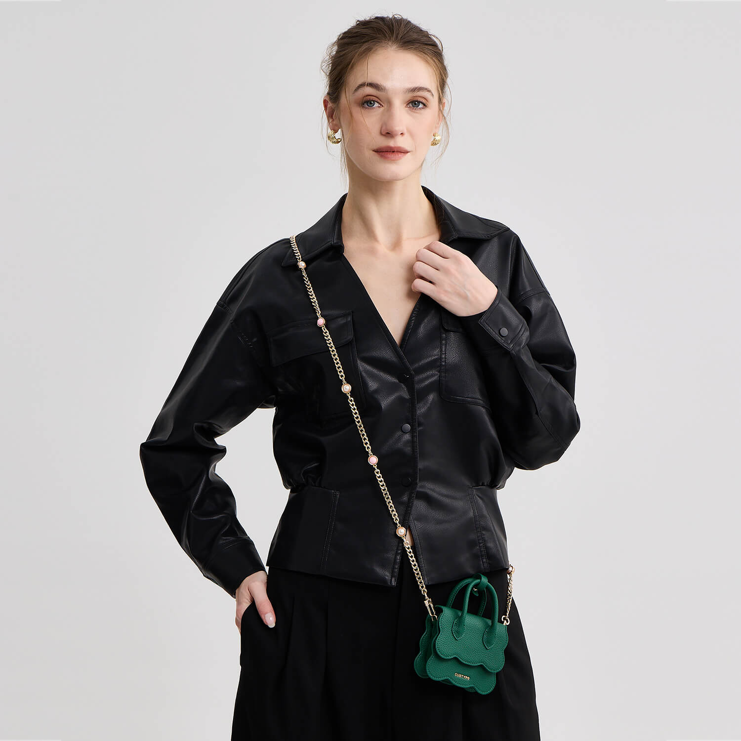 Mini Crossbody Bag with Chain-AirPods case-Custype