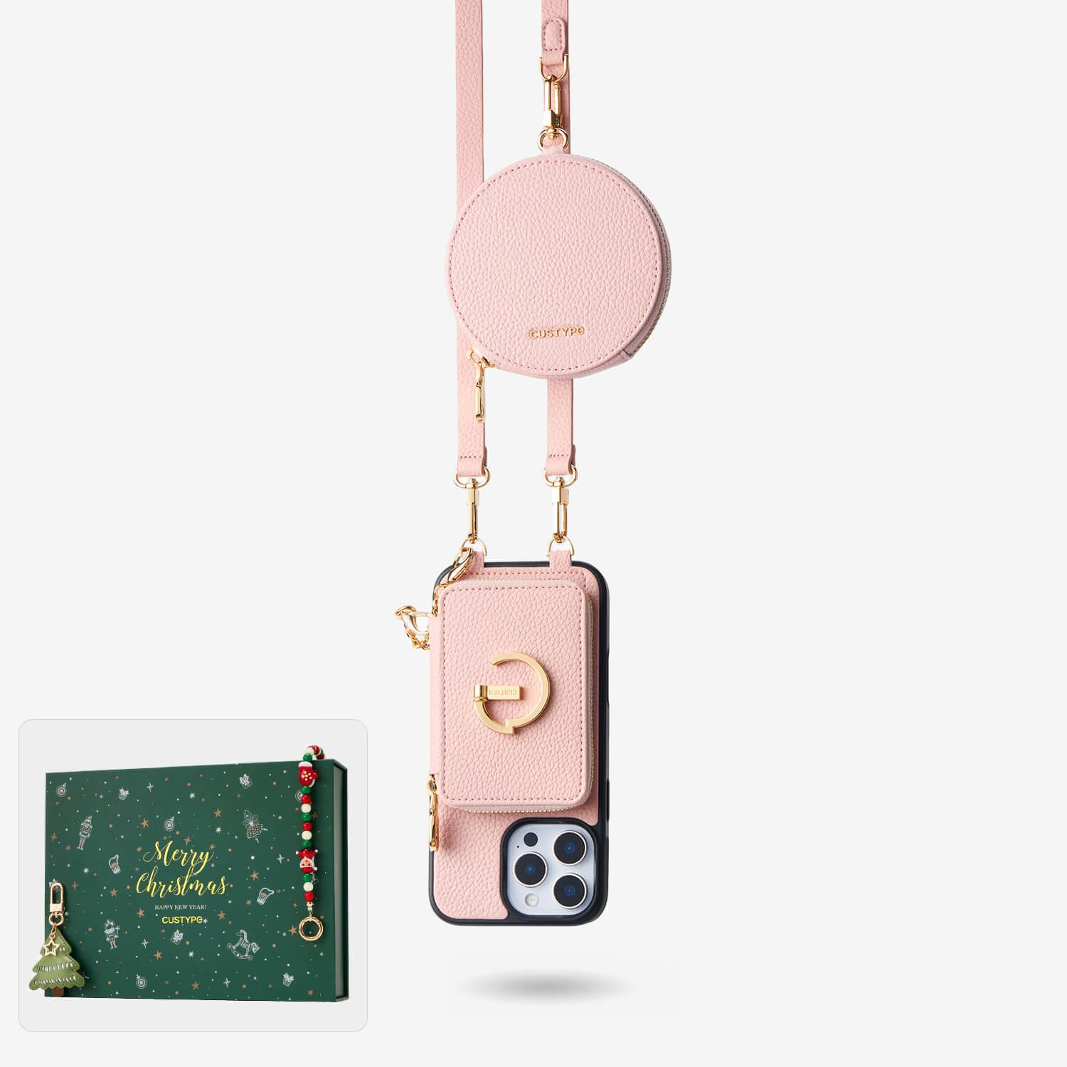 クリスマス限定キット - モランディ デタッチャブルウォレット付きショルダーストラップ iPhoneケース