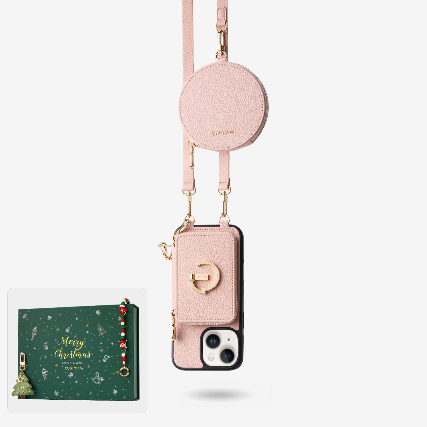 クリスマス限定キット - モランディ デタッチャブルウォレット付きショルダーストラップ iPhoneケース