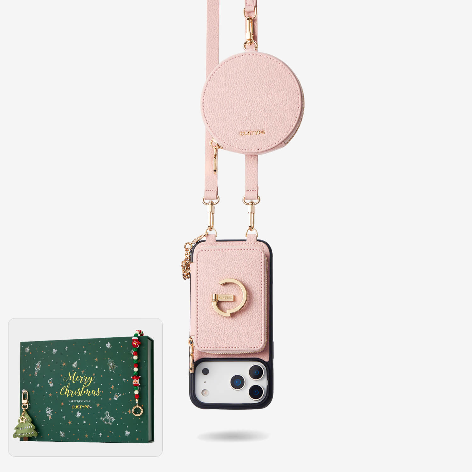 クリスマス限定キット - モランディ デタッチャブルウォレット付きショルダーストラップ iPhoneケース