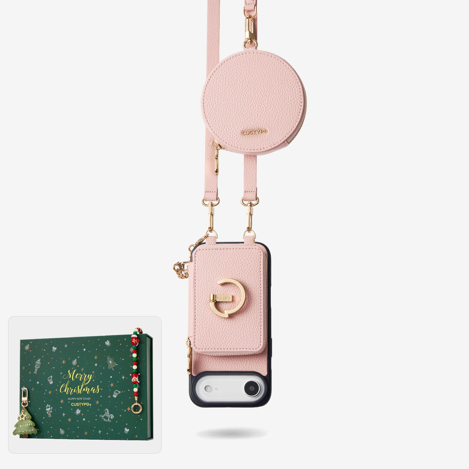 クリスマス限定キット - モランディ デタッチャブルウォレット付きショルダーストラップ iPhoneケース