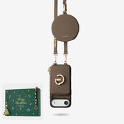 iPhone crossbody case mocha