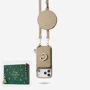 iPhone crossbody case taupe