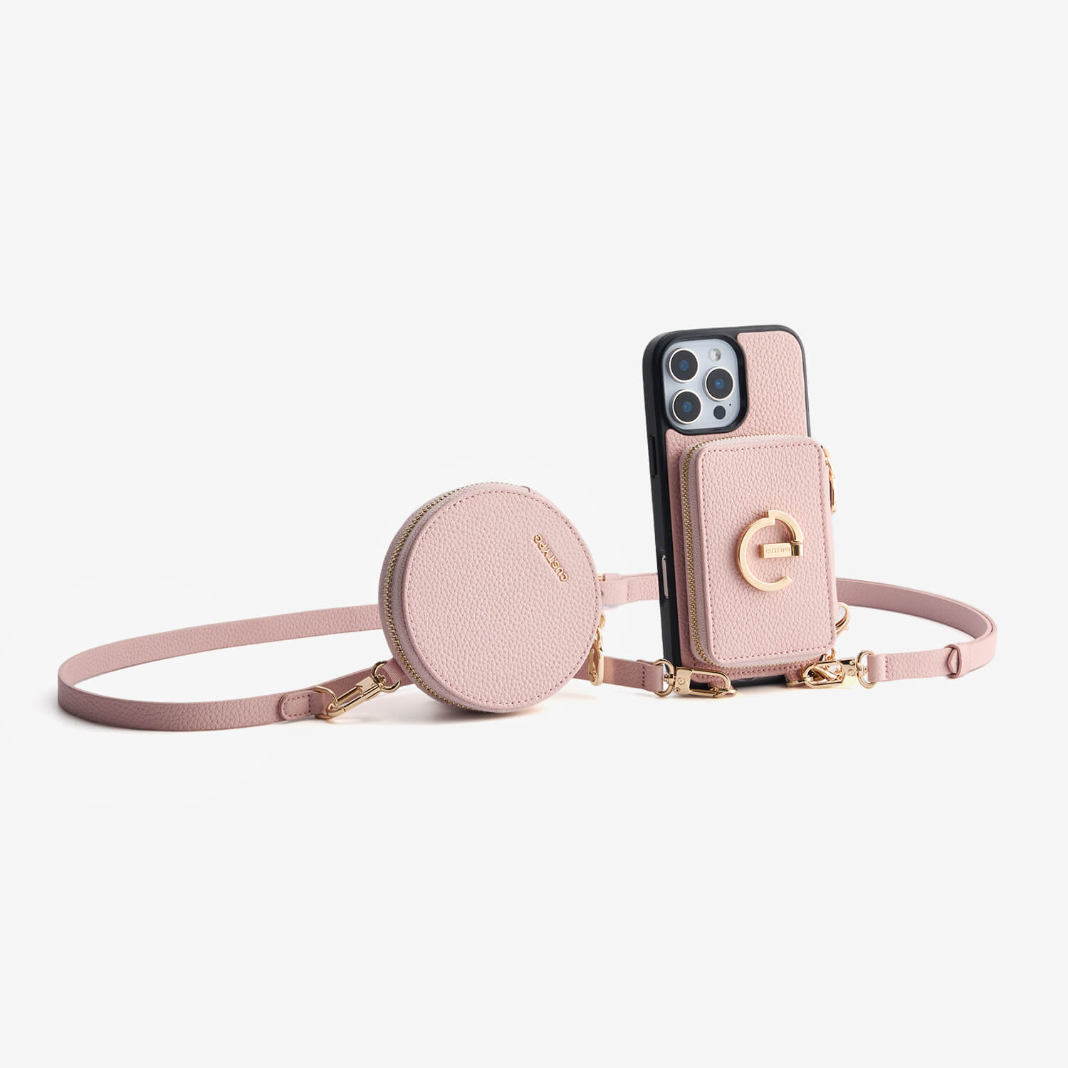 travel phone case pink