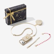 Starlight Gift Box- Morandi iPhone Case with Heart Airpods Pouch & Webbing Strap-Custype