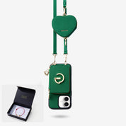 Starlight Gift Box- Morandi iPhone Case with Heart Airpods Pouch & Webbing Strap-Custype