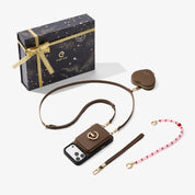 Starlight Gift Box- Morandi iPhone Case with Heart Airpods Pouch & Webbing Strap-Custype