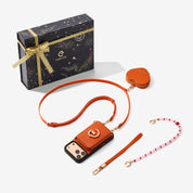 Starlight Gift Box- Morandi iPhone Case with Heart Airpods Pouch & Webbing Strap-Custype