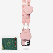 クリスマス限定キット - モランディ iPhoneケース（ハート型AirPodsポーチ＆ウェビングストラップ付き）