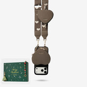 クリスマス限定キット - モランディ iPhoneケース（ハート型AirPodsポーチ＆ウェビングストラップ付き）