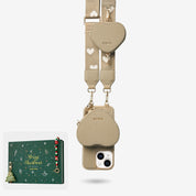 クリスマス限定キット - モランディ iPhoneケース（ハート型AirPodsポーチ＆ウェビングストラップ付き）