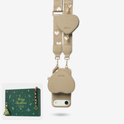 クリスマス限定キット - モランディ iPhoneケース（ハート型AirPodsポーチ＆ウェビングストラップ付き）