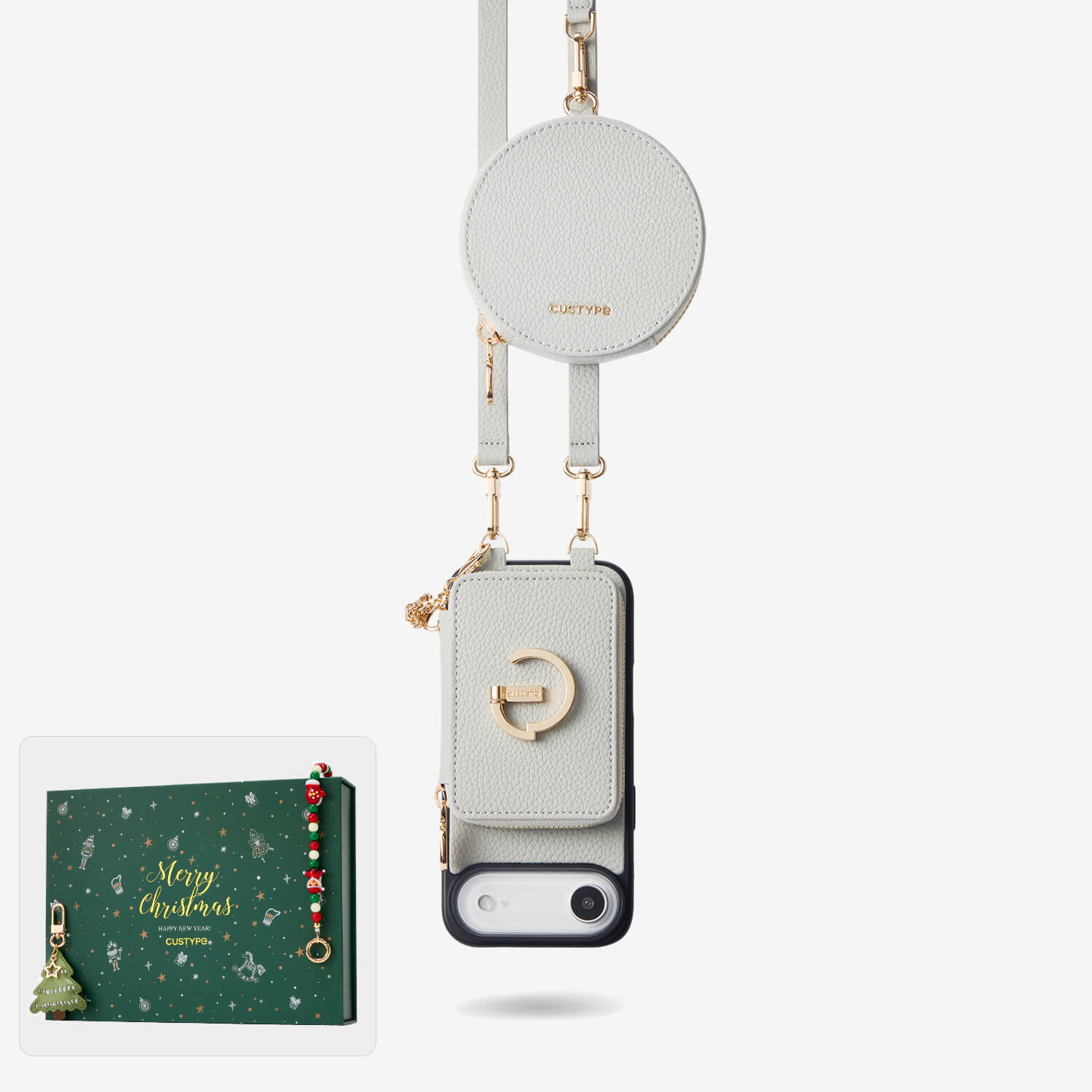 クリスマス限定キット - モランディ デタッチャブルウォレット付きショルダーストラップ iPhoneケース