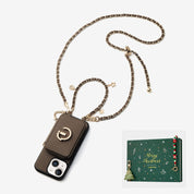 Leather iphone case crossbody iphone15