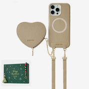 crossbody phone case with heart pouch
