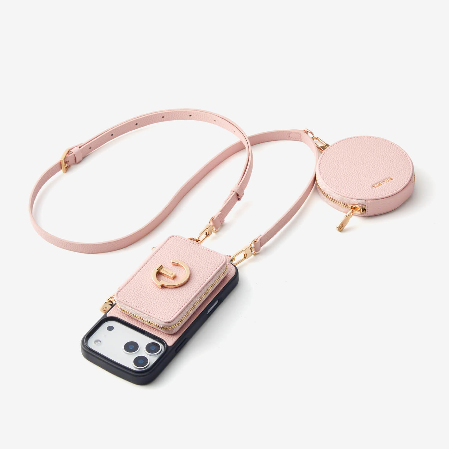 Morandi Grace Kit- Detachable Wallet Phone Case with Strap & Stand-Mobile Phone Cases-DETACHABLE WALLET & ROUND POUCH