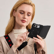 オリジナルデザインセット - iPhone Duo MagSafe対応ケース｜ワイドストラップ＆ポーチ付き