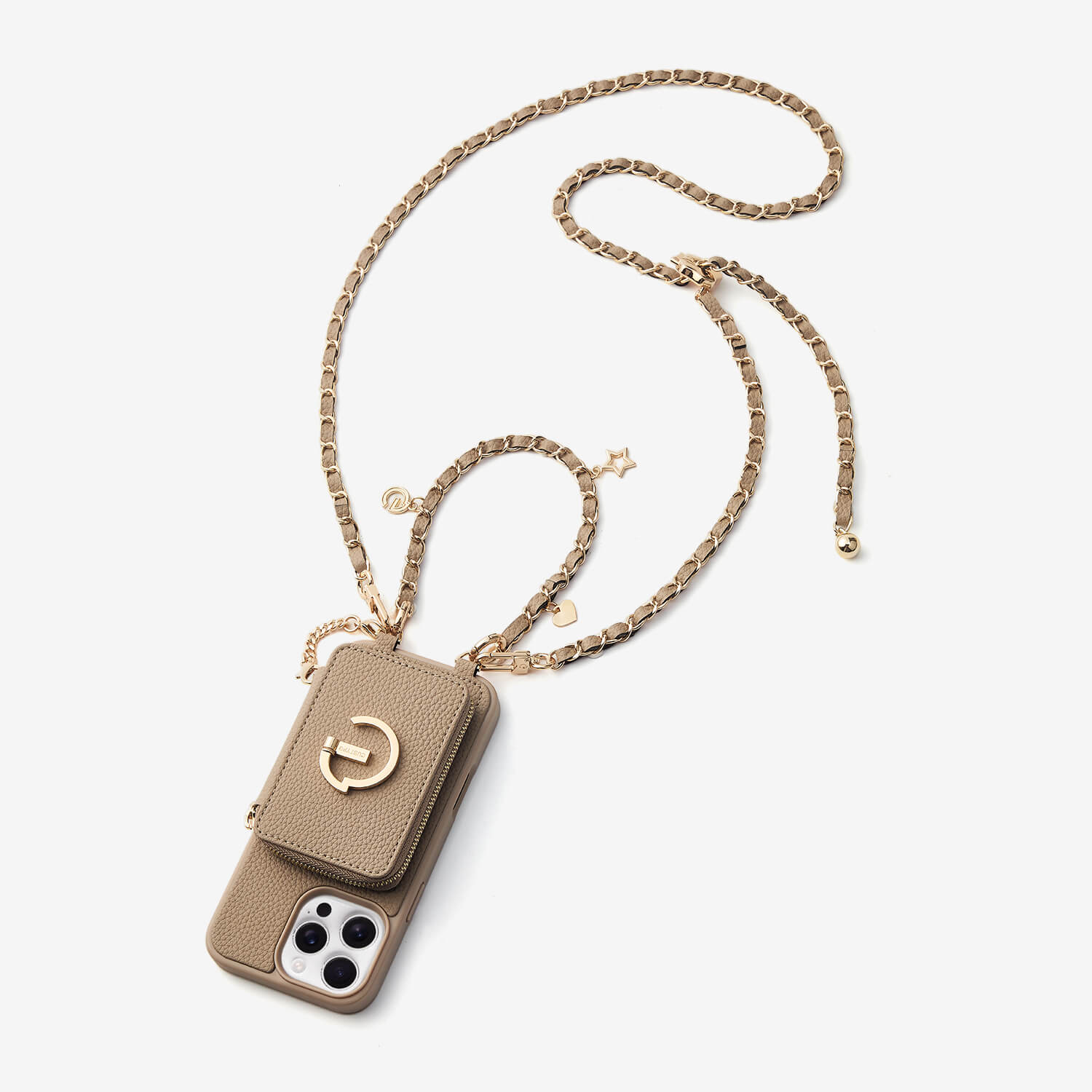 taupe Women's crossbody phone case