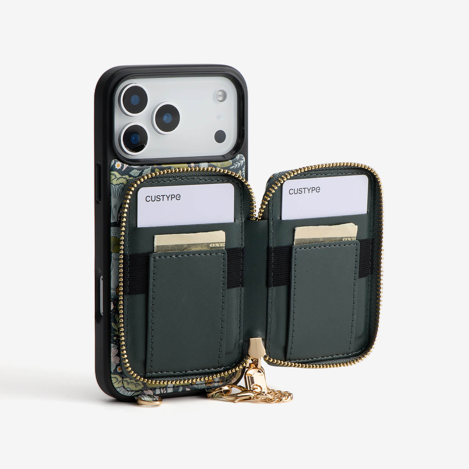 Sara Torabi- Plant Theme Designer Crossbody Phone Case with Wallet-Custype