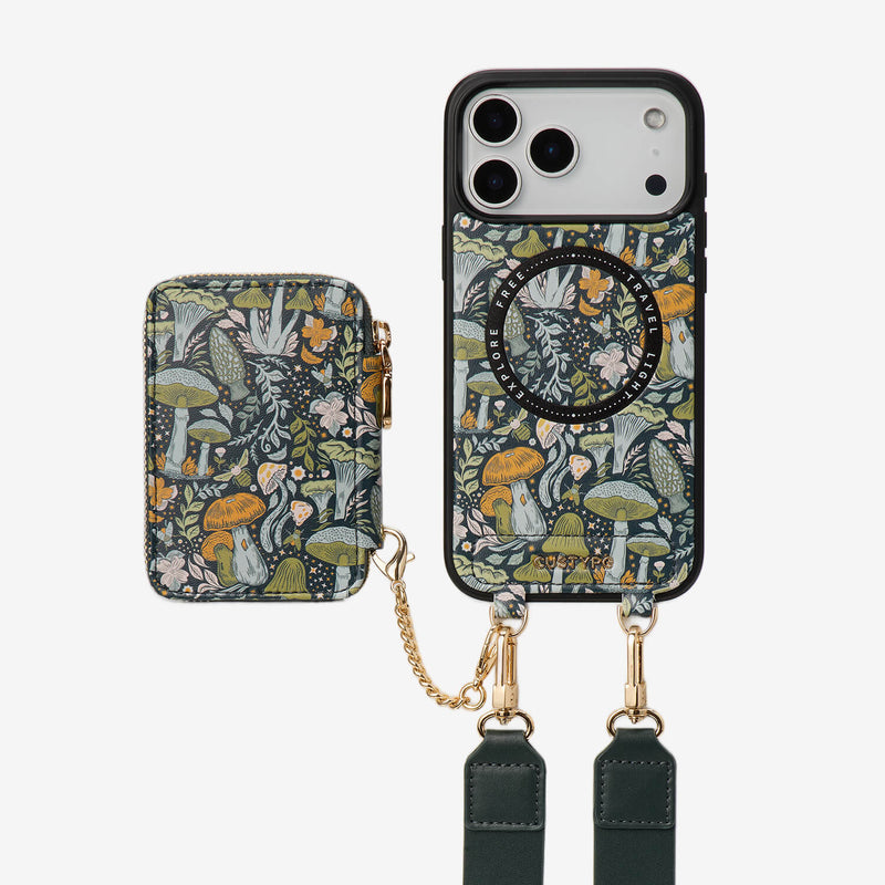 Sara Torabi- Plant Theme Designer Crossbody Phone Case with Wallet-Custype