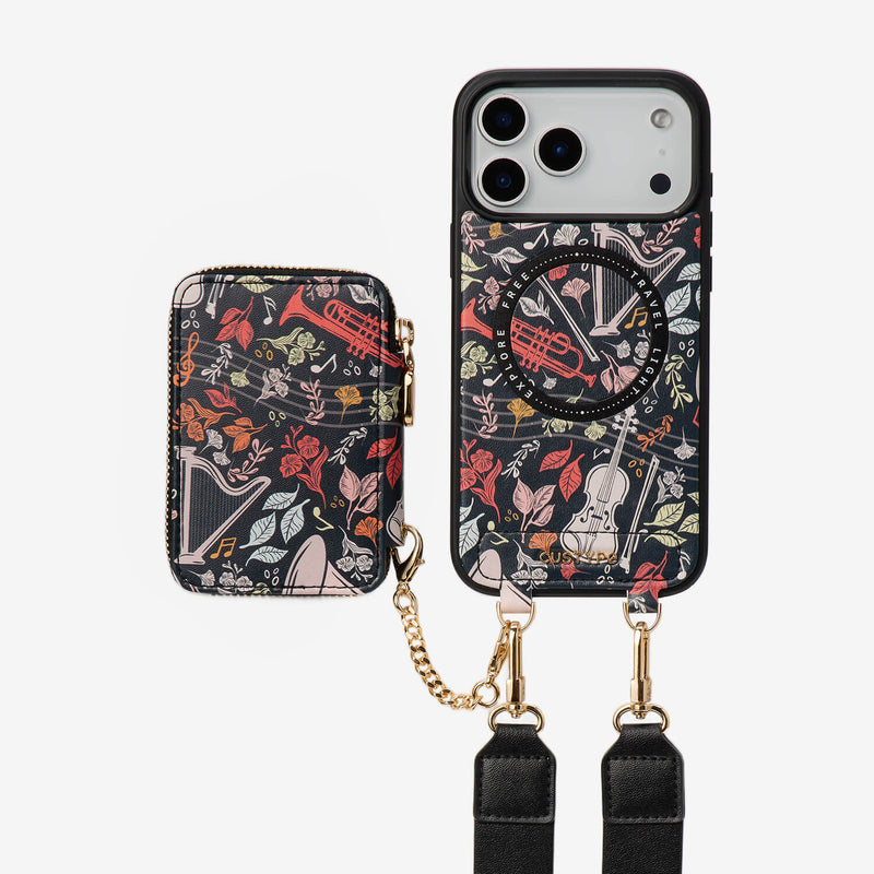 Sara Torabi- Plant Theme Designer Crossbody Phone Case with Wallet-Custype