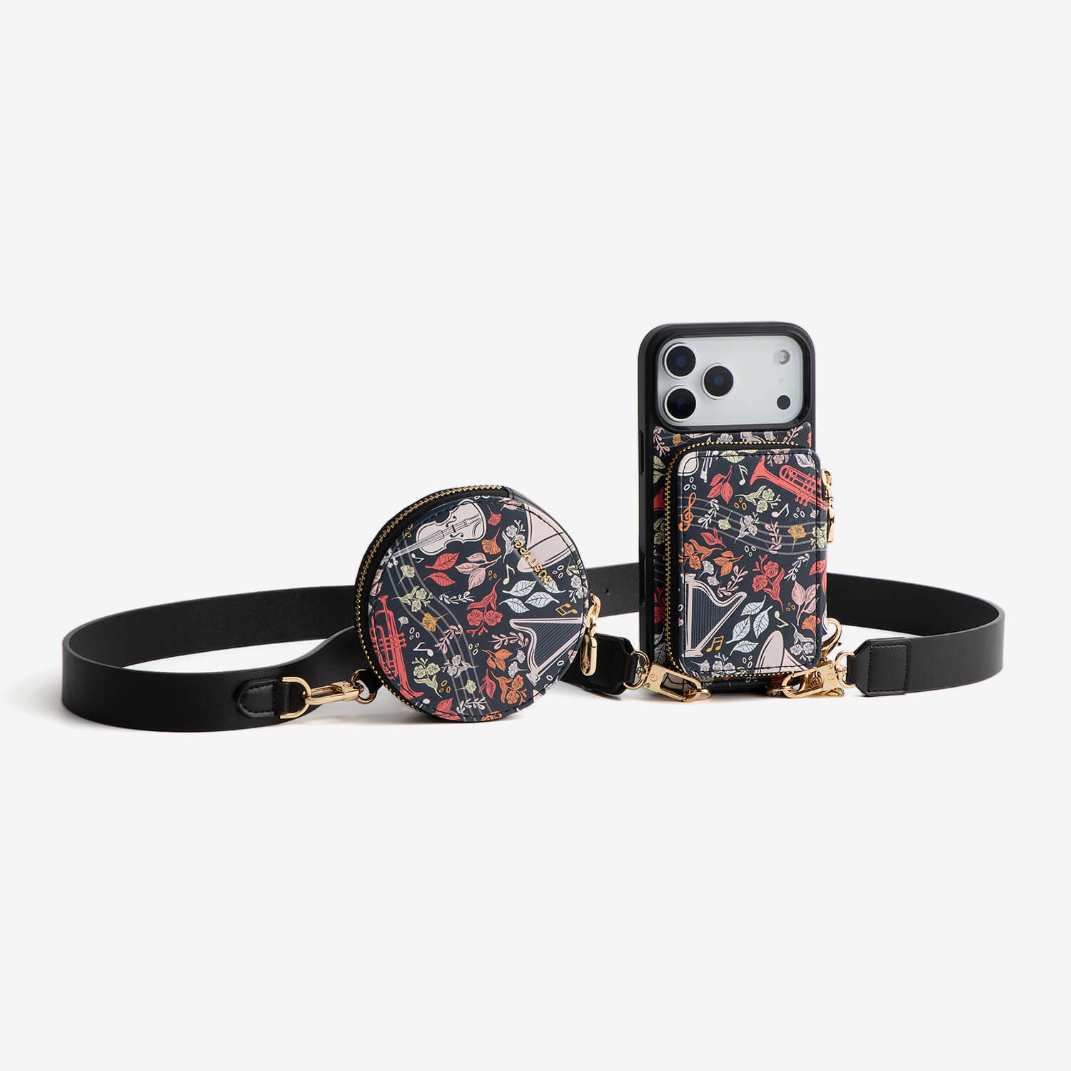 Sara Torabi- Plant Theme Designer Crossbody Phone Case with Wallet-Custype