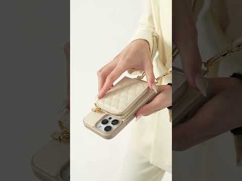 刺繍クラフトセット - 取り外し可能なワイヤレス充電クロスボディウォレット電話ケースラウンドポーチセット