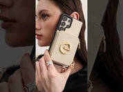 Allure Chain Series- Samsung Strap Wireless Charging Phone Case with Detachable Purse & Grip - Samsung S25 Ultra