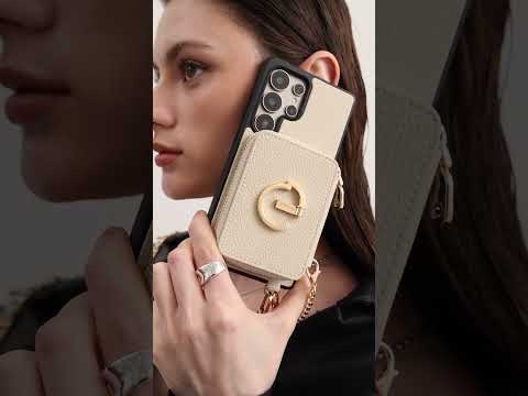 Allure Chain Series- Samsung Strap Wireless Charging Phone Case with Detachable Purse & Grip - Samsung S25 Ultra