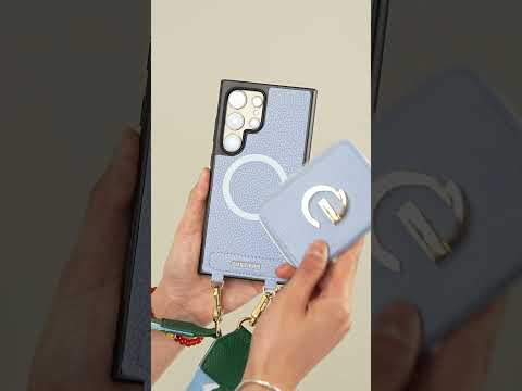 ユニークなデザインセット - Samsung Galaxy ワイヤレス充電ウェビングクロスボディ電話ケースラウンドポーチセット