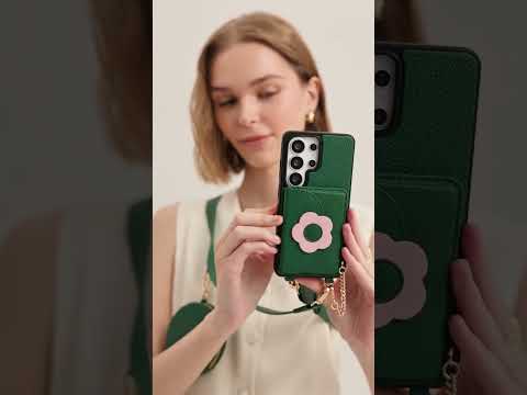 Bloom Pal- Samsung Galaxy Magnetic Wallet Case with Strap & Pouch