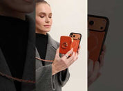 Allure Chain Series- Lanyard Magnetic Wallet Phone Case with Finger Holder - iPhone 13 Pro