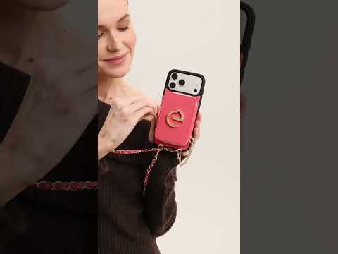 アリュールチェーンシリーズ - チェーンとスタンド付きウォレットフォンケース