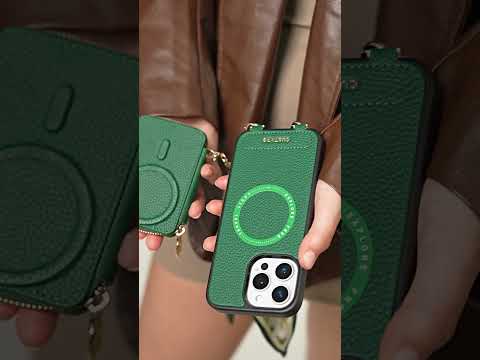 Silk Flair Set- Lychee Wrist Strap Wireless Charging Phone Case with Card Holder & Stand