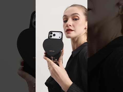 Custype iPhone 13用ハート型スマホケース：クロスボディ＆リスト