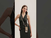 Rope Arc- Magnetic Wallet Phone Case with Adjustable Crossbody Strap