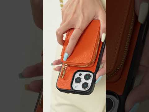 Trendy Chain Series- Magsafe Compatible Wallet Case with Strap for iPhone